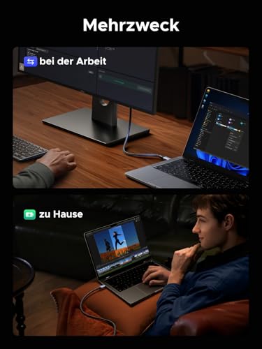 UGREEN 10 Gbps USB‑C Kabel mit 240 W Schnellladen, 4K Videoübertragung – Ansicht 6