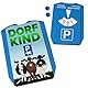 Dorfkind Parkscheibe mit Kuhparkplatz mit 2 Einkaufswagenchips witzige Parkscheibe für Dorfkinder mit lustigem Motiv für das Land