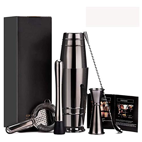Cocktail Shaker, set de coctelería de acero inoxidable 5 piezas miniatura 1