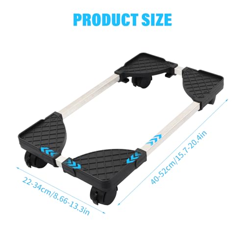 Soporte para CPU, Soporte para Ordenador CPU con Ruedas de Bloqueo, Móvi Soporte Torre PC, Soporte de Suelo de Torre para Ordenador de Sobremesa en Casa Computadora Ajustable Negro 22-34 × 40-52cm - imagen 2