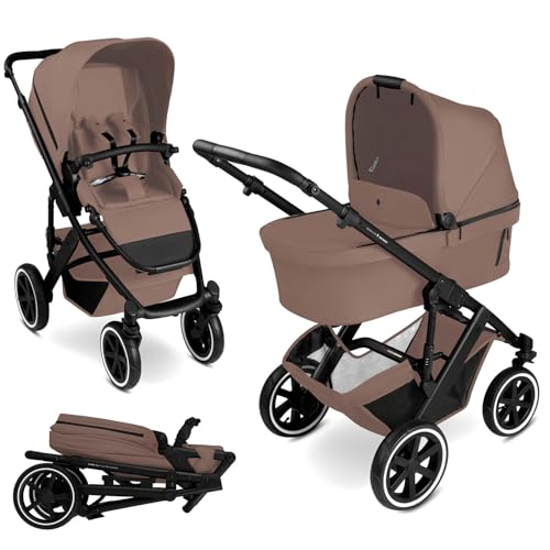 ABC Design Salsa 5 Air Cochecito y Silla de Paseo Reversible 2 en 1 | Carrito Bebé con Capazo desde el Nacimiento hasta 22 kg | Grandes Ruedas Neumáticas | Plegado Compacto – Beige