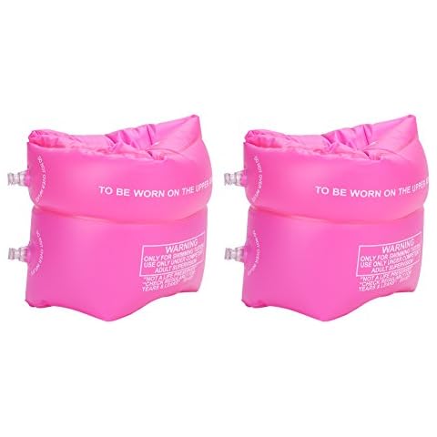 Kids Swim Arm Bands Swimming Floats Safety Inflatable Arm Bands Swimming Floats Roll up Sleeves Pool Set Cover