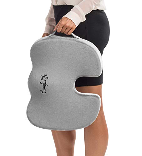 Comfilife Body Positioner, Gel Enhanced Seat Cushion & Lumbar Support Bundle - Rubber, Memory Foam, Office Chair & Car Seat Cushion For Back Pain & Sciatica Relief #TOP7