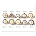 Chris.W 100Pcs Sew in Faux Pearl Buttons Sewing Crafts with Shank for Clothes Shirts Suits Coats Sweaters, 10 Designs, Storage Box Included(White and Gold)