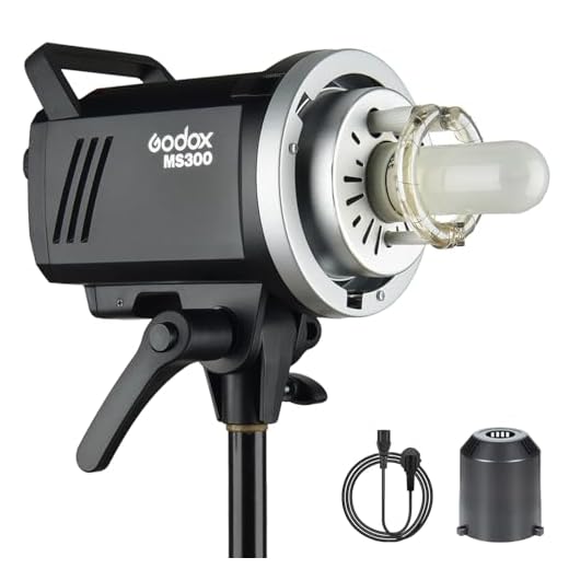 Godox MS300 Compact 300W Studio Flash,Small and Portable 2.4G Wireless X System GN58 5600K Monolight with Bowens Mount 150W Modeling Lamp, 0.1-1.3s Recycle Time Outstanding Output Stability