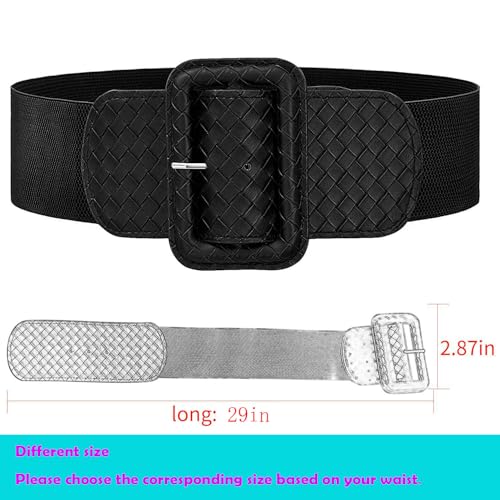 Wide Stretchy Belt for Women, Fashion Elastic Belts Ladies Waist Belt Stretchy Cinch Belts Waistband for Dresses4