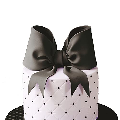 Image of BLOSSOM White - Black Sugar Paste /Fondant for Cake Decorating, 200g - Pack of 2 (400g Total Pack Size)