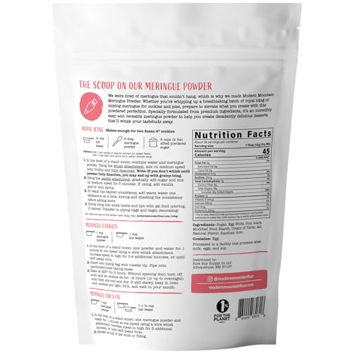 Meringue Powder (1 lb) For Royal Icing, Meringue Cookies, & Meringue for Pies - Perfect for Cookie Decorating - Create Incredible Royal Icing or Frosting for Sugar Cookies - Complete Mix - Non-GMO