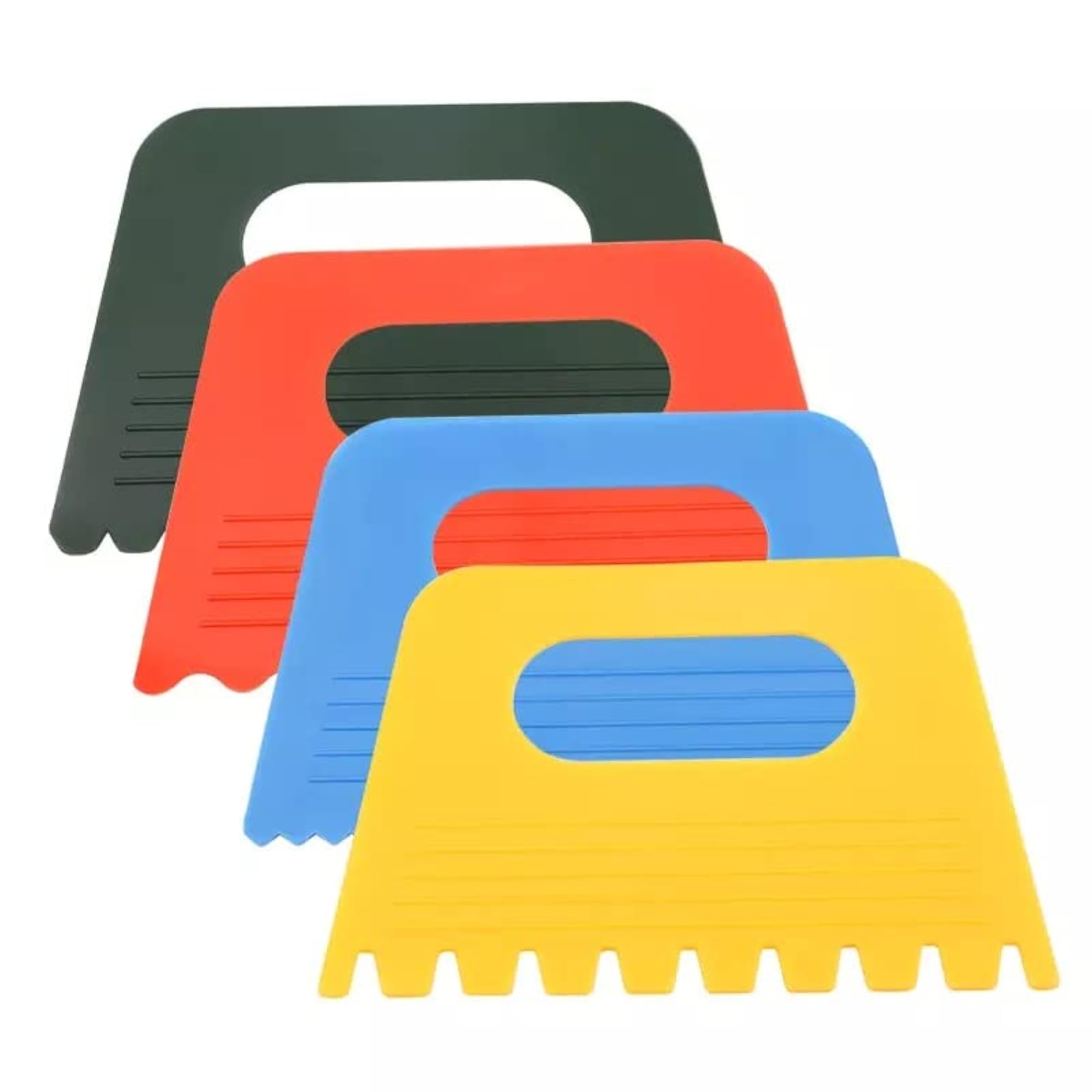 4 Pcs Plastic Paint Scrapers for Water, & Painting Paint, Texture Tool, Clay Texture Tool Art