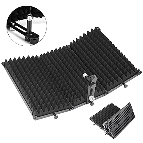 Escudo De Isolamento Acústico Microfone Dobrável 45x30cm