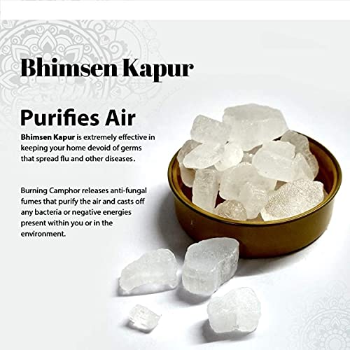 Image of Radha Lakshmi Bhimseni Camphor Jar |kappor for pooja, havan, meditation, room air freshner and Mosquito Repellent (Bhimseni Camphor, 100 gm Jar)