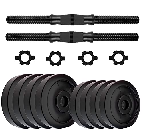 Image of Encanto Adjustable Dumbbell Set With PVC Plates, Home Gym