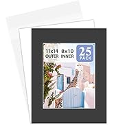 Golden State Art Set van 25 witte voorgesneden 16 x 20 foto mat voor 11 x