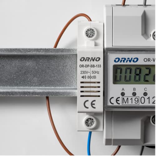 ORNO DP-SB-133 Türklingel Kabelgebunden für die DIN-1-Modulschiene 1 Tonnen 80dB