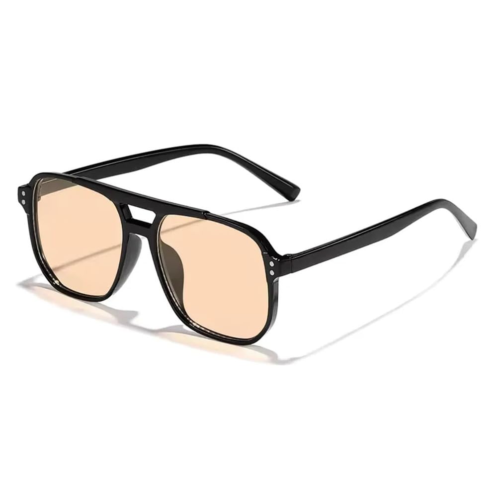 Gafas de sol grandes estilo vintage para hombre y mujer, con montura tipo ojo, lentes color océano y protección UV400.