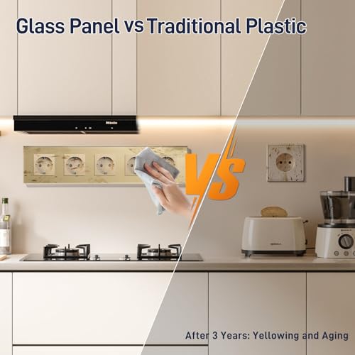 BSEED Schuko Steckdosenleiste 5 Fach Kristall Glas Platte - F&uuml;nffach Steckdose 16Amp 370mm Golden - Verl&auml;ngerungssteckdosen Mehrfachsteckdose Wandsteckdose