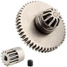 Spur Gear with Pinion Gear 16401Y & Motor Gear 16392B RC Car Replacement Spare Parts for 1/16 H16BM H16GT H16DR JC16EP and 1/14 H14BM 14210 JC14EP HP474 HP141S Trucks