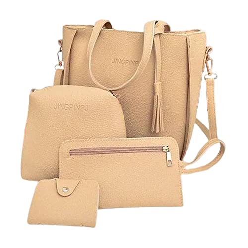 segolike Conjunto de bolsas femininas de couro PU de 4 contagens Bolsa de Moda Elegante Elegante Bol