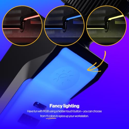 ENDORFY Broadcast Low Profile RGB Boom Arm, Premium Low Profile Microphone Smartphone and Light Arm with Cable - Image 4