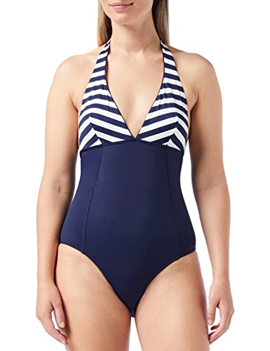 Haute pression DM03 Traje de baño premamá, Azul (Raye Marine C01), 40 para Mujer