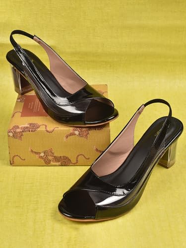 Image of Classic Closed Pointed Toe Mid Block Thick Heel Slingback Pumps for Women Signora106| Glitter Fabric Dress Shoes | Wedding Party | Evening Trendy Signora106