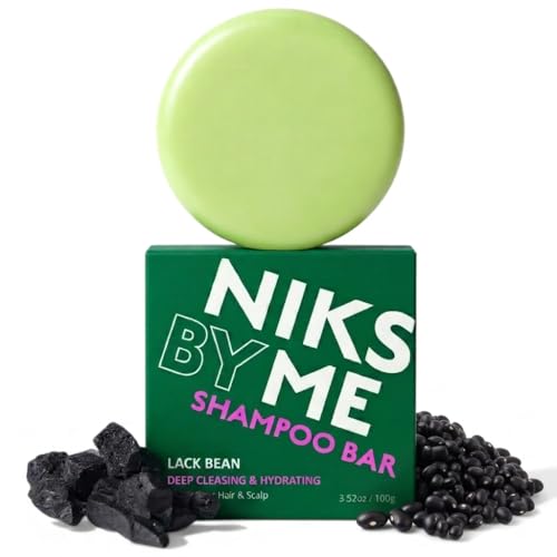 Charcoal & Black Bean Shampoo Bar - Volumizing Hair Care for Thin...