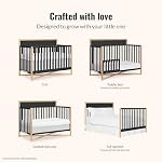 Dream On Me Owen 5-in-1 Convertible Crib, Matte Black