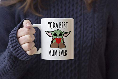 LOZACHE-Baby-Yoda-Gifts-for-Mom-11oz-Best-Mom-Ever-Coffee-Mug-for-New-Mom-To-Be-Mama-Women-Mothers-Day-Gift-Birthday-Christmas-Gift-idea-Present-from-Daughter-Son-Husband-Yoda-Mom