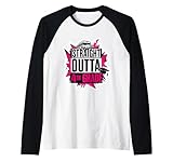 straight outta 4 ° grado quarto laureato ragazze di laurea maglia con maniche raglan