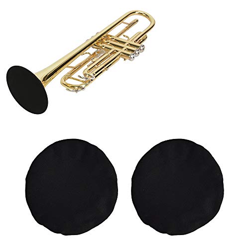 2 Pack Music Instrument Bell Cover, 4.7-5.3\'\' Ideal Bell Cover for Brass Instrument Care Products Musical Instrument Accessories for Alto Saxophone,black