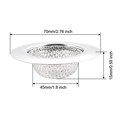 Colador para desagüe de cocina de acero inoxidable 2.75 pulg miniatura 2