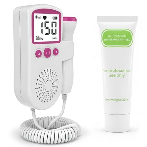 Gel for Doppler Monitor - Heartbeat Monitor Pregnancy - Baby Movement for Mother-to-be Pink Doppler Accessories for Home Use Only