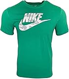 Nike Men's Icon Futura Tee (Green/Camo Logo, Large)