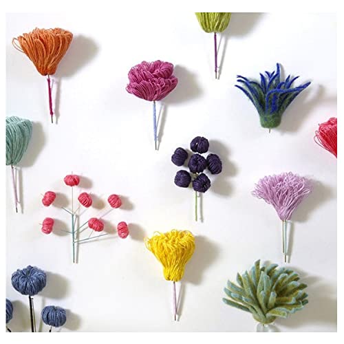 Pompom Maker, 6 Pcs 5 Sizes Pompom Maker Tool Set Include for Fluff Ball Weaver Needle Craft DIY Wool Knitting Craft Tool Set Decoration (39) - Thumbnail 7