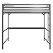 DHP 4308429 Miles Full Desk, Silver Metal Loft Bed