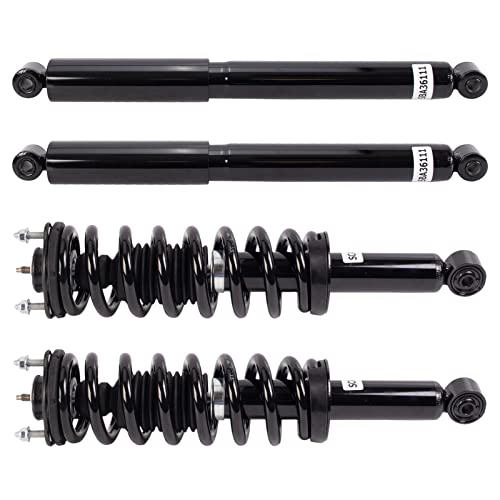 Image of TRQ Front and Rear Complete Strut Assembly & Shock Absorber Kit Shock & Spring Strut Assembly Compatible with 2015-2019 Chevrolet Colorado GMC Canyon