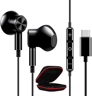 ACOCOBUY USB C Headphones with Mic for Samsung Galaxy A53 S22 S21 S20 FE Z Fold4 USB C Earphones USB Type C Headphone In Ear Earbuds Wired for Pixel 7 Pro/6a OnePlus 10T 10 9 Pro/Nord 2 Mi 11T 12 Pro