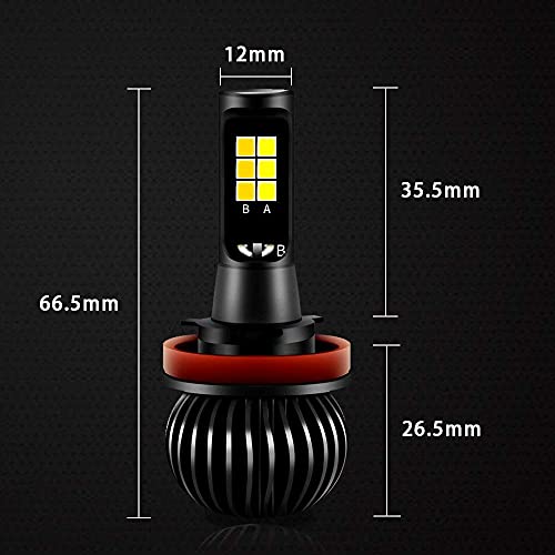 Ciihon H11 H8 H9 Led Dual Color Fog Light Bulbs Lamp 35W 6000K White+ 3000K Yellow1900Lm H11 Led Fog Light Switchback H11 Led Fog Lamp Drl Bulbs Replacement Pack Of 2 #TOP7