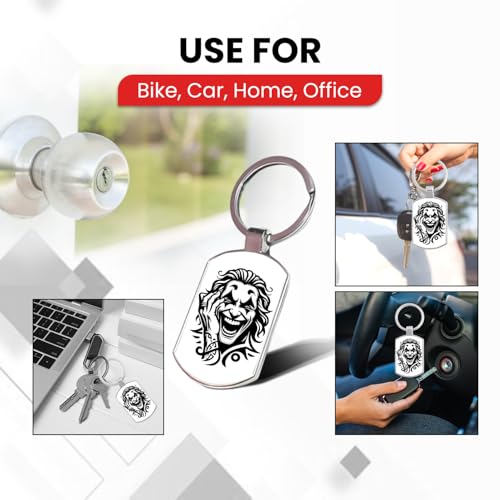 Image of Stylish Metal Keychains with Permanent Glossy Print - Inspirational Quotes & Spiritual Designs - Perfect Key chains for loved ones, Personal Use, Gifts & Return Gifts