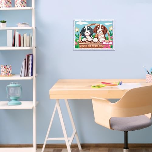 Ravensburger CreArt - Malen nach Zahlen 25890 - Hunde im Körbchen - ab 9 Jahren