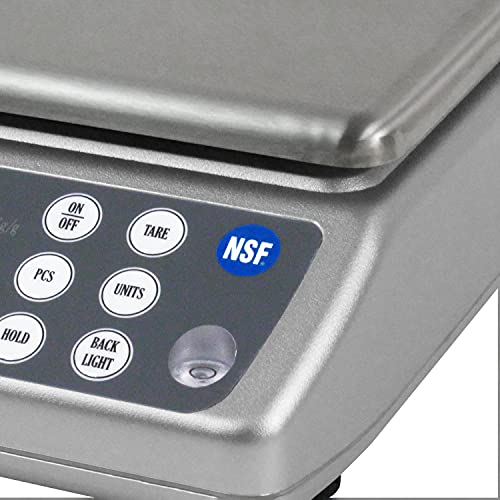 San Jamar Scdg33Wd Digital Waterproof Food/Kitchen Scale With Memory Recall, 33 Lb Capacity, Stainless Steel #TOP2