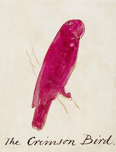 Tableau l'oiseau cramoisi Edward Lear pour habiller un grand mur vide toile 60x90cm