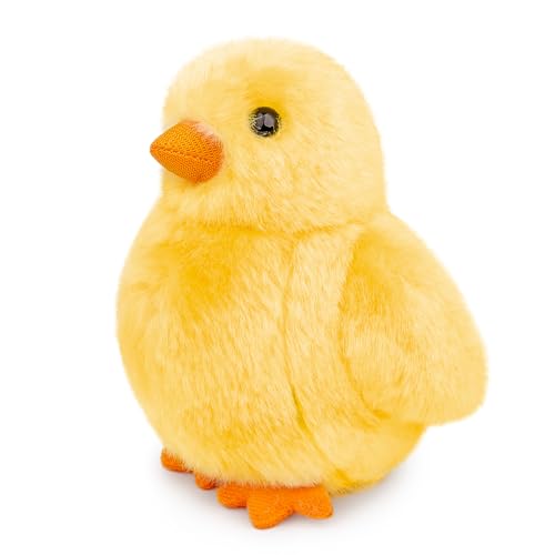 lilizzhoumax Pollo de Peluche 10cm/4”, Pollo de Peluche Lindas Muñecas de Relleno de Roedores, Lindo Aves de Corral Suave Juguetes De Animales Salvajes, Regalo para Amigos Y Niños