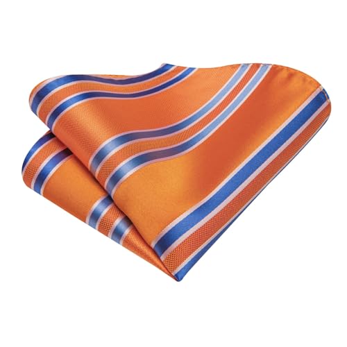 Image of Dubulle Mens Tie Set Solid Paisley Silk Striped Necktie for Men with Cufflinks Tie and Pocket Square