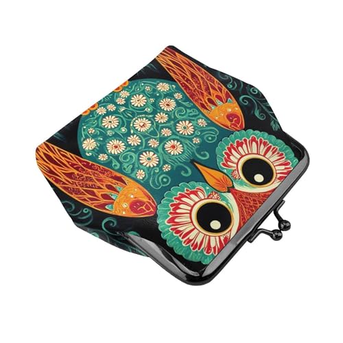 Ethnic owl (2) Kiss Lock Coin Change Wallet Purses for Women3