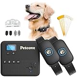 Wireless Dog Fence System & Remote Training Collar, 2.4GHz Non-GPS Fence for Dogs Wireless, 2 in 1 Dog Fence Wireless System for 2 Dogs Electric Fence Buzz, Noise Vibration, Electric Fence for Dogs
