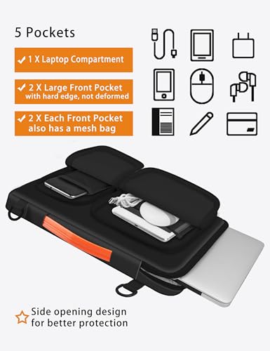 Sacoche pour ordinateur portable 14 pouces MacBook Pro étanche grise - 4