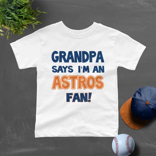 NanyCrafts' Grandpa Says I'm an Astros Fan Kids Shirt, Children Astros Fan3