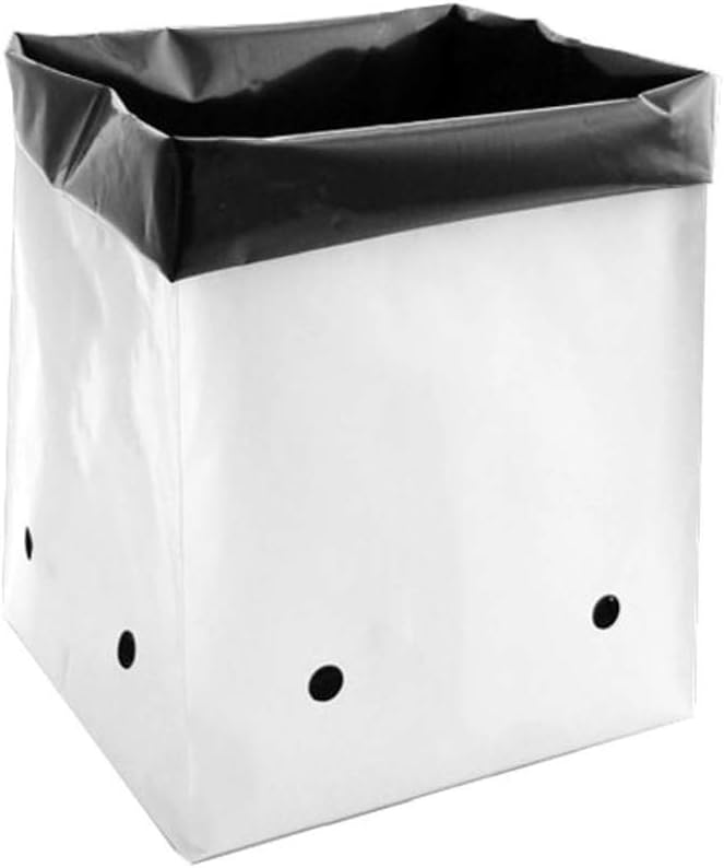 Hydro Crunch D94002111-100PC 1/2 Gal. B&W PE Grow Bag Set (100-Pack), Black/White : Patio, Lawn & Garden