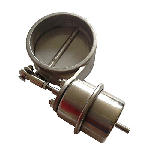 Stainless Steel Exhaust Control Valve Set with Vacuum Actuator, 3" 76mm Pipe, Closed Position